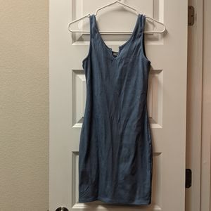 Love Tree Jane Heavy Rib Mini Dress - Blue